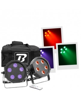 BoomTone DJ FLAT PAR 5X5W 4IN1 SET LED PAR