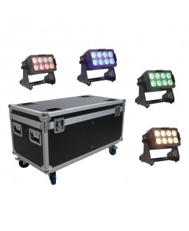 EGO Professional Battery powered IP65 Spotlight 8x10 set 4 + flight Battery Lights