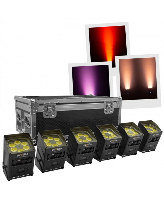 Evolite IP-BOX 6X15W PACK Batteriebetriebene Leuchten
