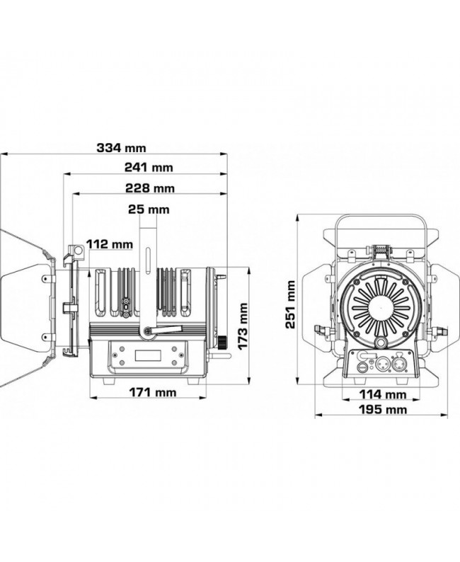 Briteq BT-THEATRE 50 W W Black Fresnel