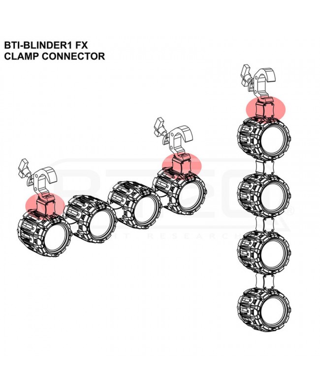 Briteq BTI-BLINDER1 CLAMP CONNECTOR Accecatori